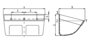 ds deep bottom elevator bucket drawing