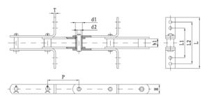 GLF 81x scraper conveyor chain drawing