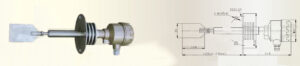 SR2-20F-T level switch-axis protection tube and high temperature type