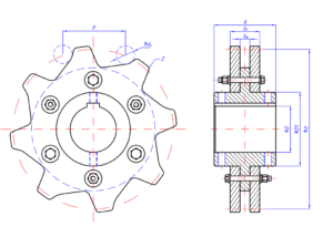 sprocket for conveyor roller chain