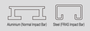 metal frame type for impact bar