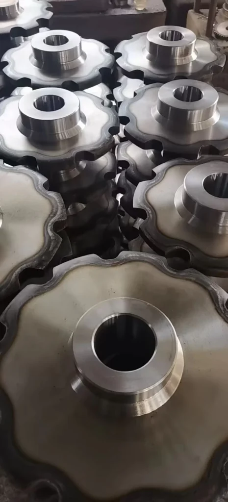 Piñón metálico para cadena transportadora industrial