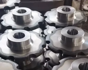 Piñón metálico para cadena transportadora industrial