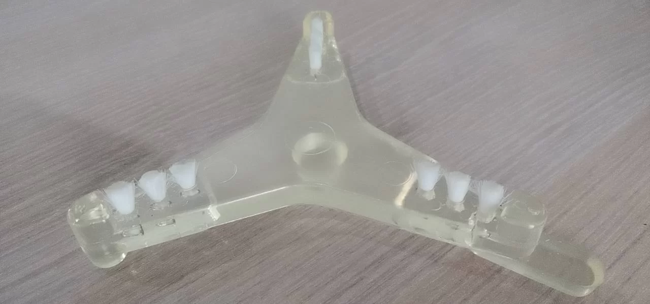 Muestra del limpiador de tamiz Big Brush QMW55 fabricado en PU transparente para limpieza eficiente de harina.