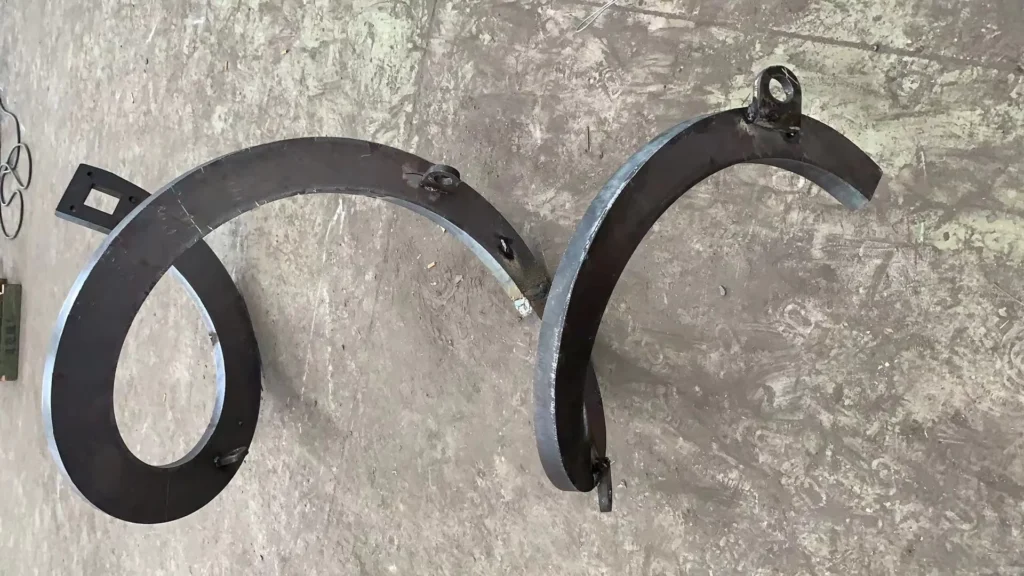 Hélice helicoidal cónica de gran tamaño fabricada en acero al carbono para transportador sinfín