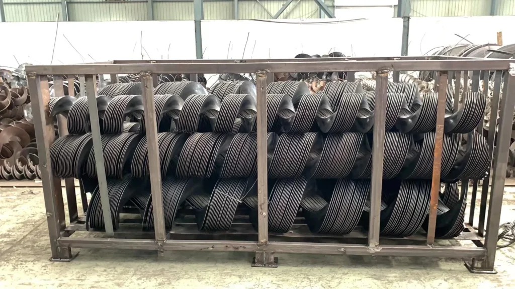 tornillos sinfín continuos Q255 embalados en jaula de acero