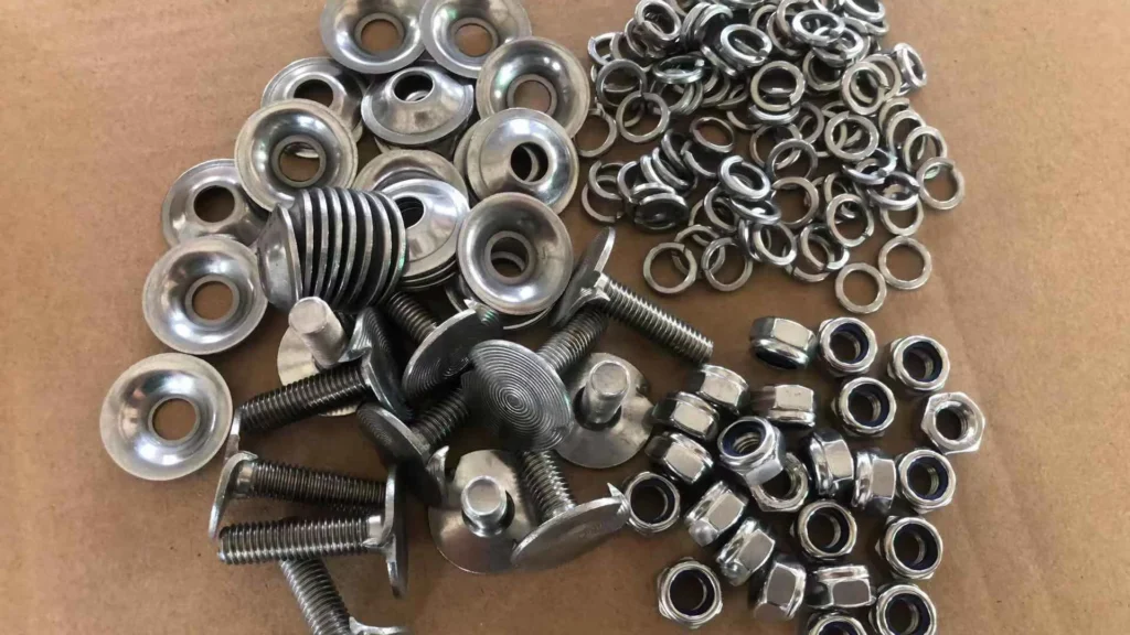 perno fang de acero inoxidable M8x30 con arandelas y tuercas para elevadores de cangilones