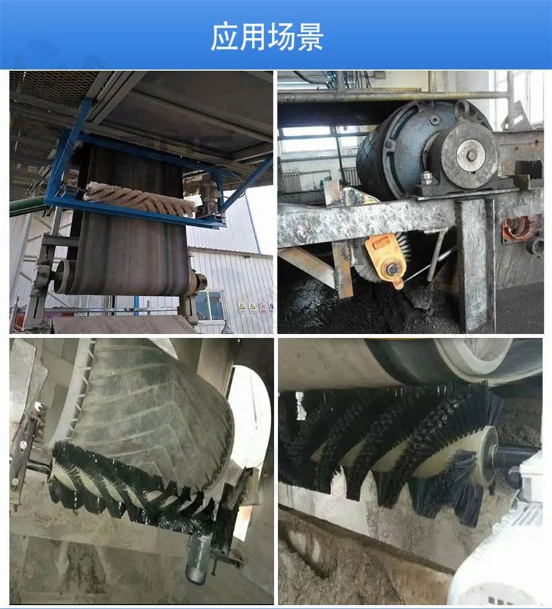 Aplicación de limpiadores de cepillo en cintas transportadoras industriales