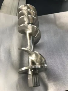 extremo mecanizado personalizado para eje transportador helicoidal industrial
