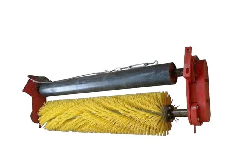 Limpiador de cepillo amarillo para transportador industrial