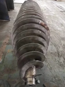 eje helicoidal ensamblado para transportador de tornillo