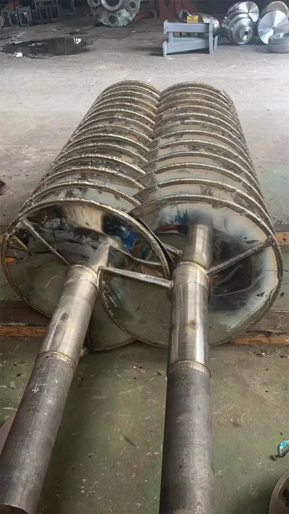 Secador helicoidal de tornillo de acero inoxidable para procesamiento industrial de materiales