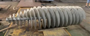Hélice helicoidal de acero inoxidable para transportador de tornillo industrial